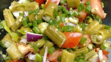 salada de quiabo verde deliciosa e bem nutritiva