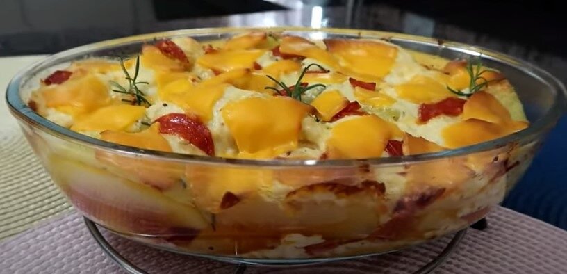 receita de batata ao forno com pepperoni