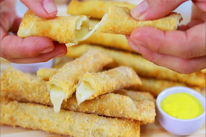 cigarrete de queijo com massa de pastel