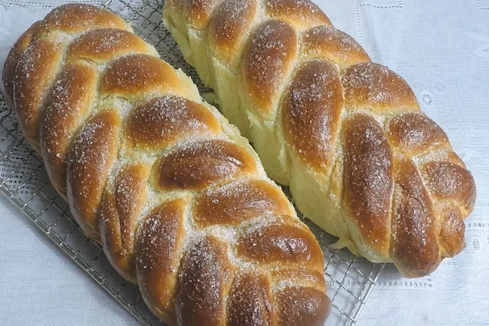 pão doce de trança fácil