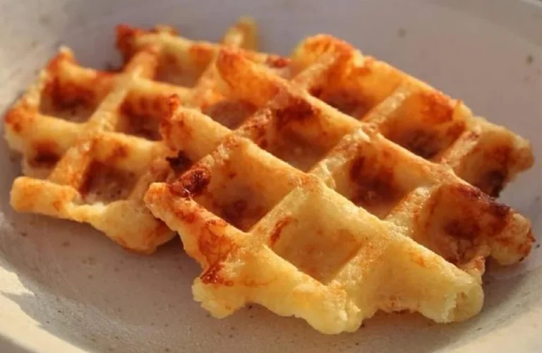 receita de waffle de queijo prático