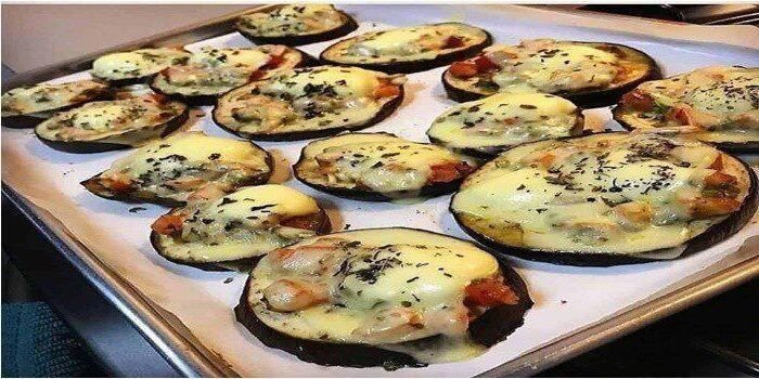 receita de mini pizza de berinjela