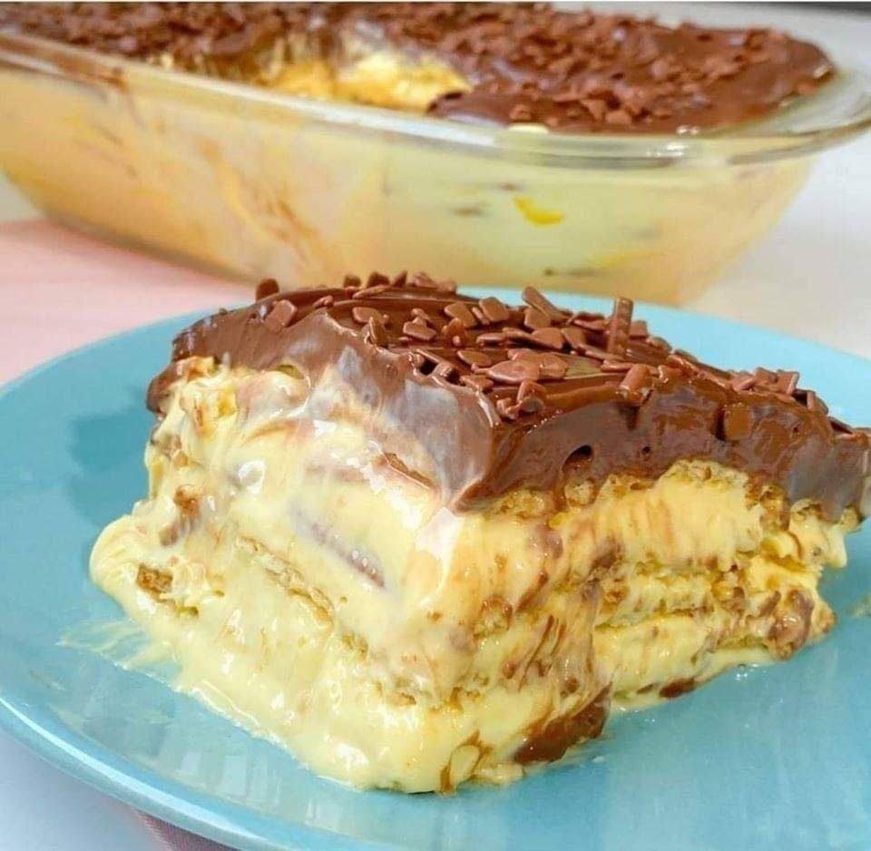 pavê de mousse de maracujá com chocolate