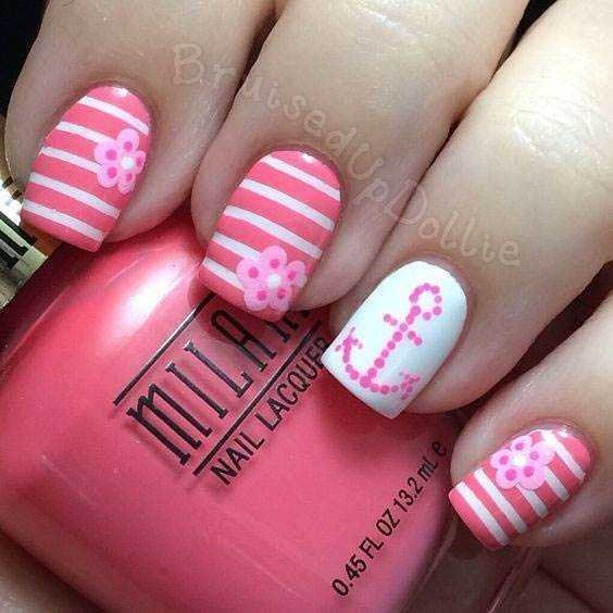 80 fotos de unhas bonitas decoradas em cor de rosa 46