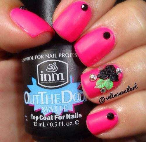 80 fotos de unhas bonitas decoradas em cor de rosa 48