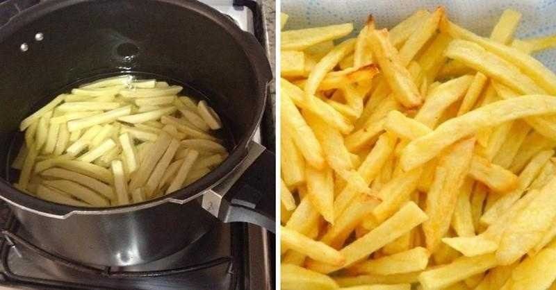 batata frita feita na panela de pressão