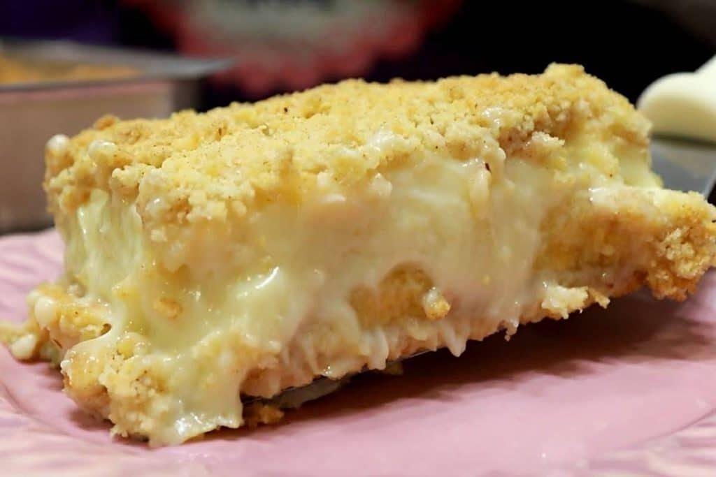 torta de banana cremosa com farofa crocante: receita maravilhosa!