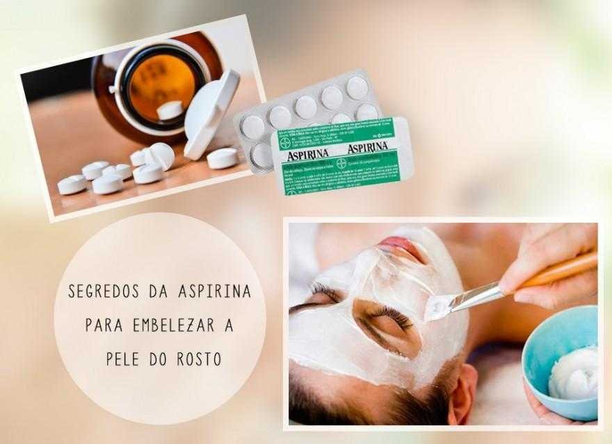 máscara facial de aspirina para deixar sua pele linda