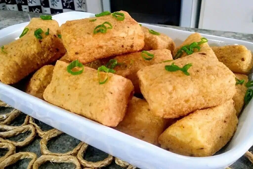 mandioca frita cremosa perfeita para acompanhar diversos tipos de carne