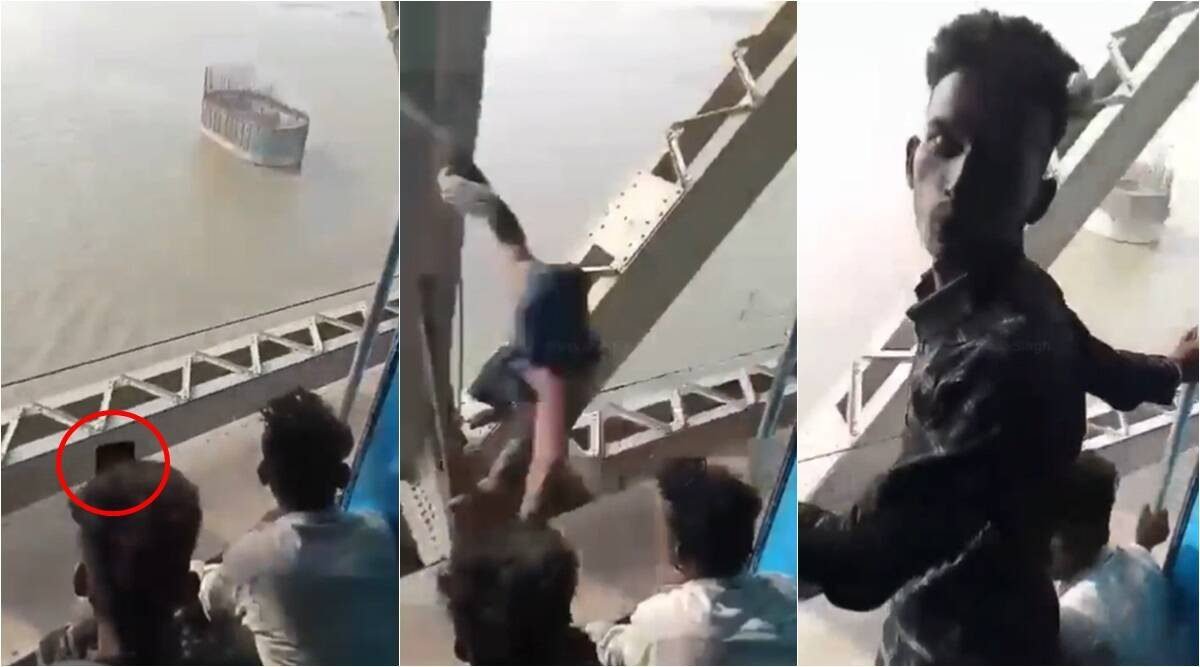 homem aranha: vídeo mostra ladrão em cima de ponte roubando telefone