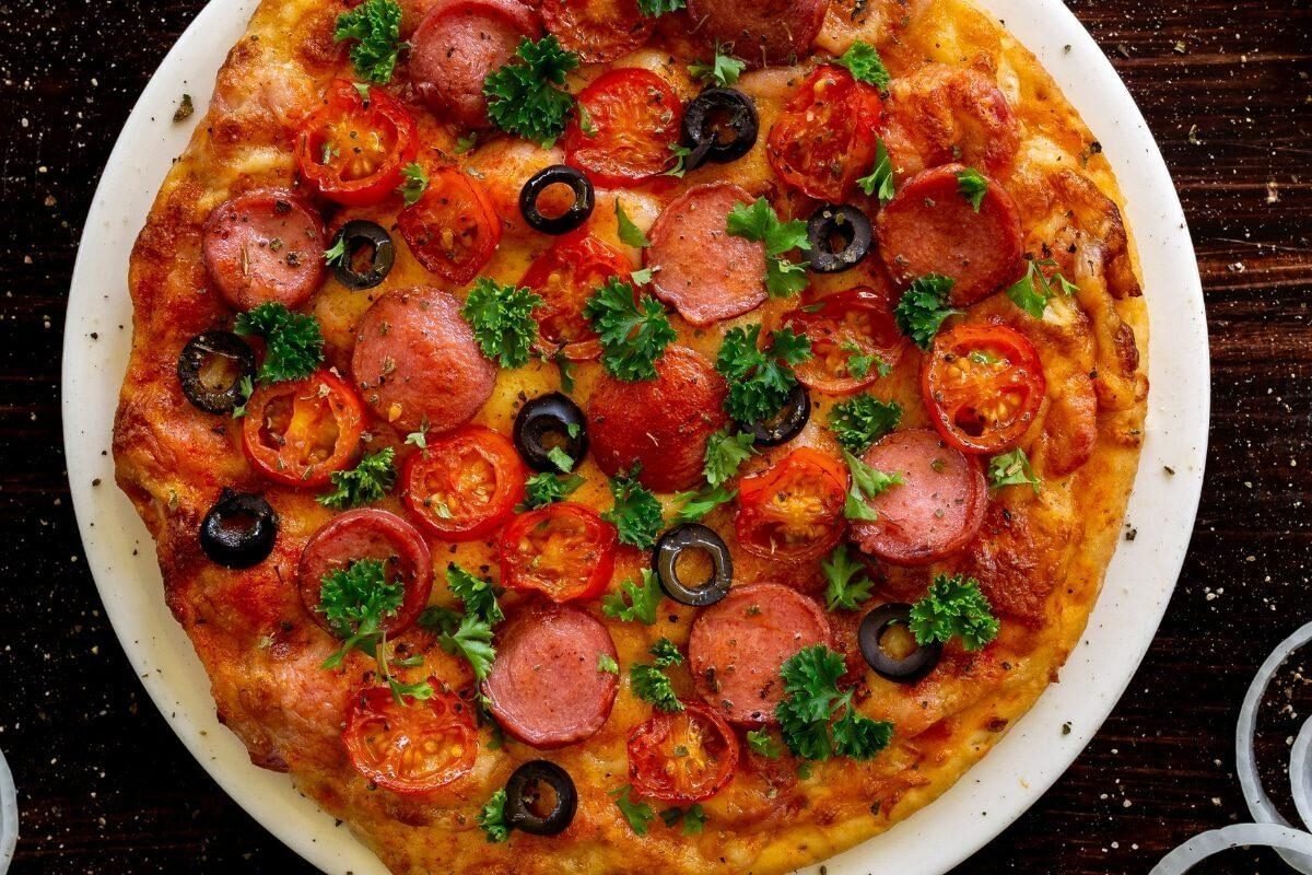 pizza de salsicha