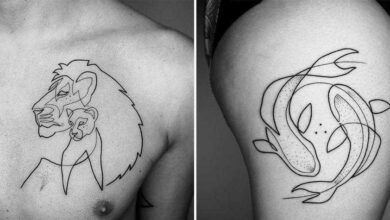 10 tatuagens INCRÍVEIS feitas com uma única linha — Bau das DICAS