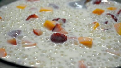 Sobremesa de Estrogonofe de Frutas