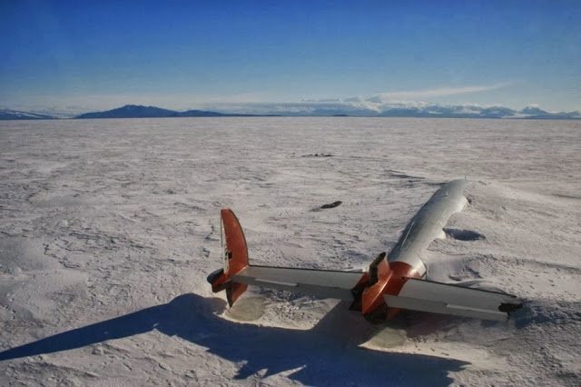 os restos de Pegasus em McMurdo Sound, Antarctica