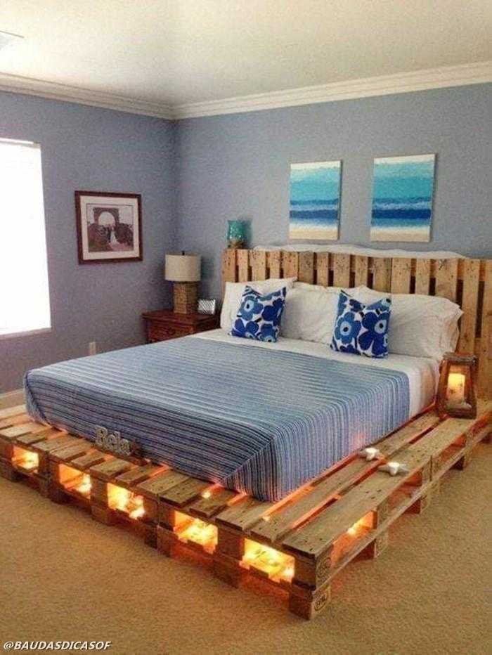 Ideias belíssimas com paletes para decorar o quarto 15