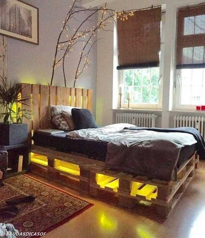 Ideias belíssimas com paletes para decorar o quarto 10
