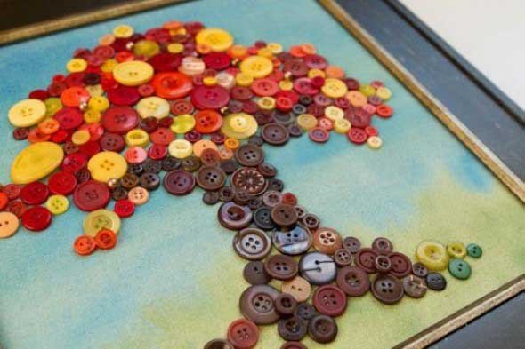 ideias artesanais com botoes de roupas