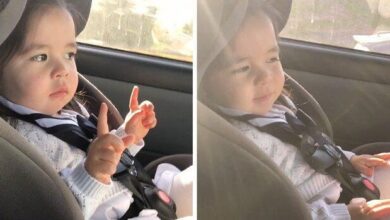 O vídeo desta menininha fofa esperando o momento certo da música para “explodir” se tornou viral — Bau das DICAS