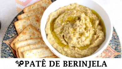 Receita de patê de berinjela bem temperado