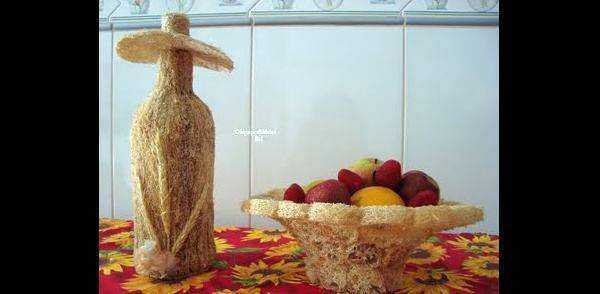 20 Artesanatos feitos com bucha vegetal