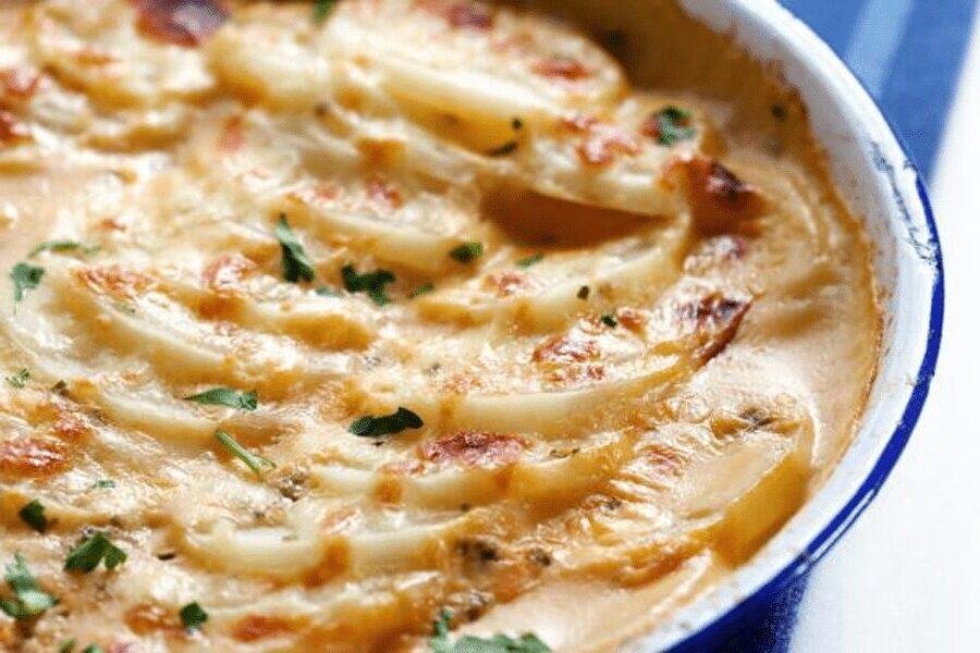 Receita cremosa de Lasanha de batata