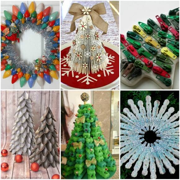Enfeites de Natal com reciclagem