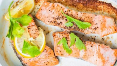 Receita de salmão assado ao molho de limão