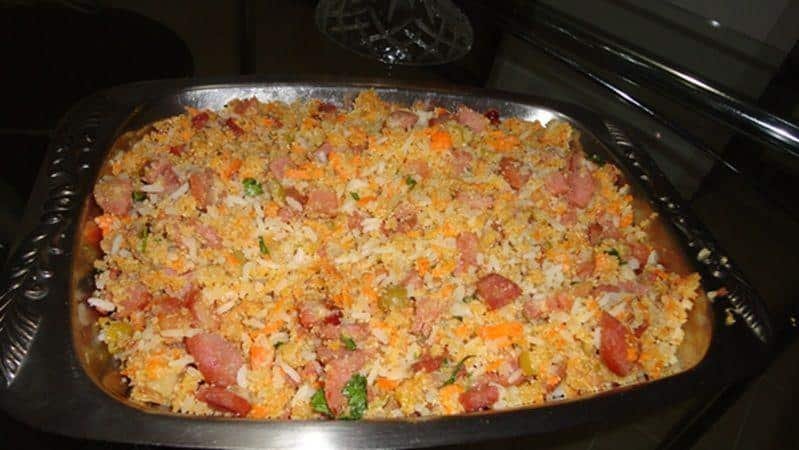Farofa de Arroz que faz o maior sucesso