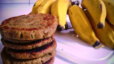 Hambúrguer de casca de banana fácil, saudável e delicioso