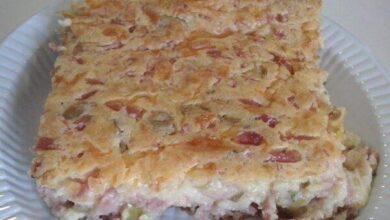 torta de presunto e queijo com creme de leite
