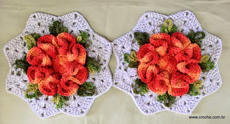 flor de croche de barbante flor de croche de barbante