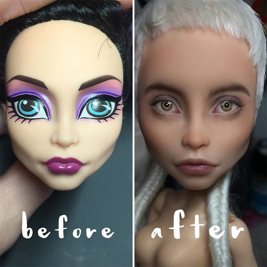 1550203018 570 Artista remove maquiagem de bonecas para dar um olhar mais