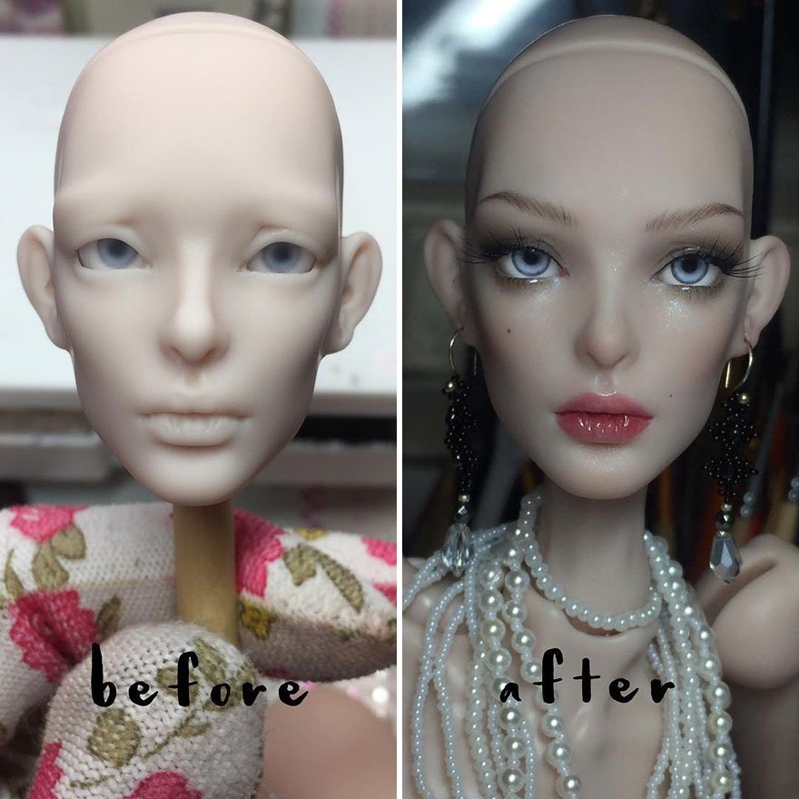 1550203022 716 Artista remove maquiagem de bonecas para dar um olhar mais