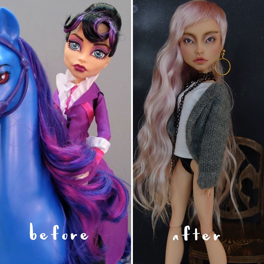 1550203022 1 Artista remove maquiagem de bonecas para dar um olhar mais