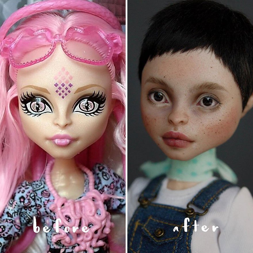1550203020 704 Artista remove maquiagem de bonecas para dar um olhar mais