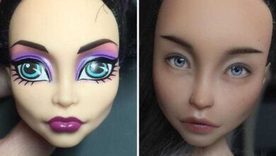 Artista remove maquiagem de bonecas para dar um olhar mais