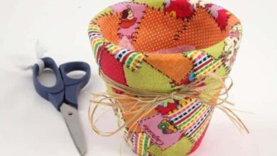 Aprenda a encapar vasos com tecido d2