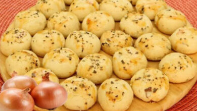 Biscoito simples de cebola