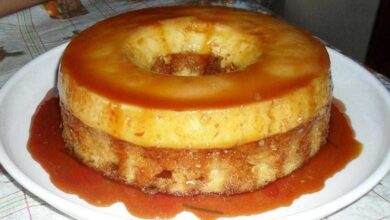 Bolo com Pudim Cremoso