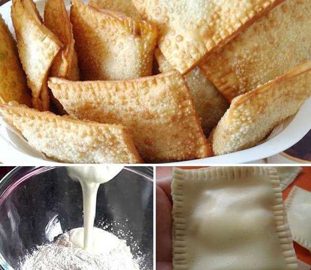 Massa de Pastel com Creme de Leite