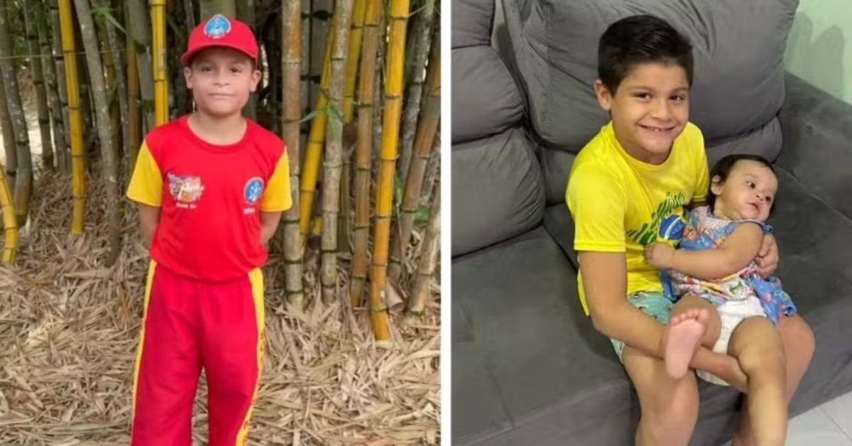 Menino de 9 anos toma atitude heroica e salva irma