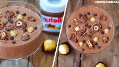 Mousse de Nutella com 2 Ingredientes