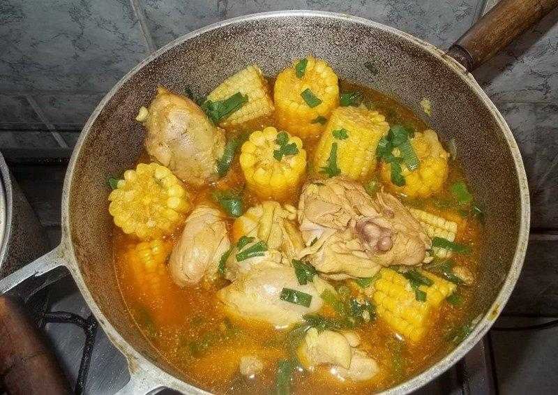 Receita de Frango com milho na espiga