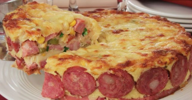 Receita de Torta de Calabresa Cremosa