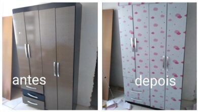 Reforma em Guarda Roupa Usando Papel Adesivo