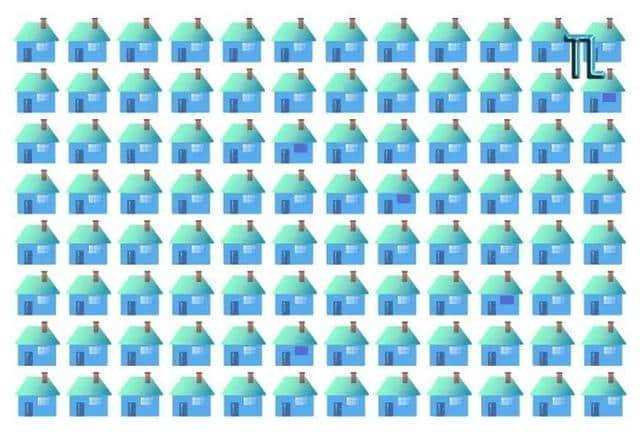 Você vê as 5 casas diferentes das demais na imagem? Divirta-se com este desafio viral.