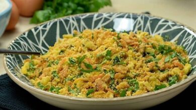 Receita de Farofa de Cenoura com ovos