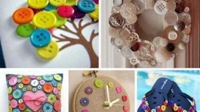 Ideias artesanais com botões de roupas