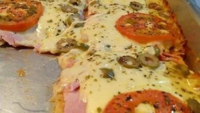como fazer pizza de pão de forma
