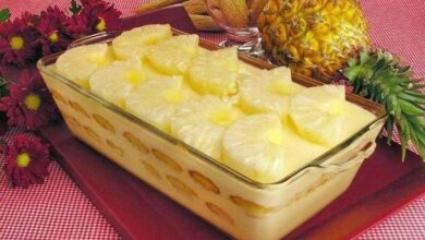 Receita de Pavê Gelado de Abacaxi